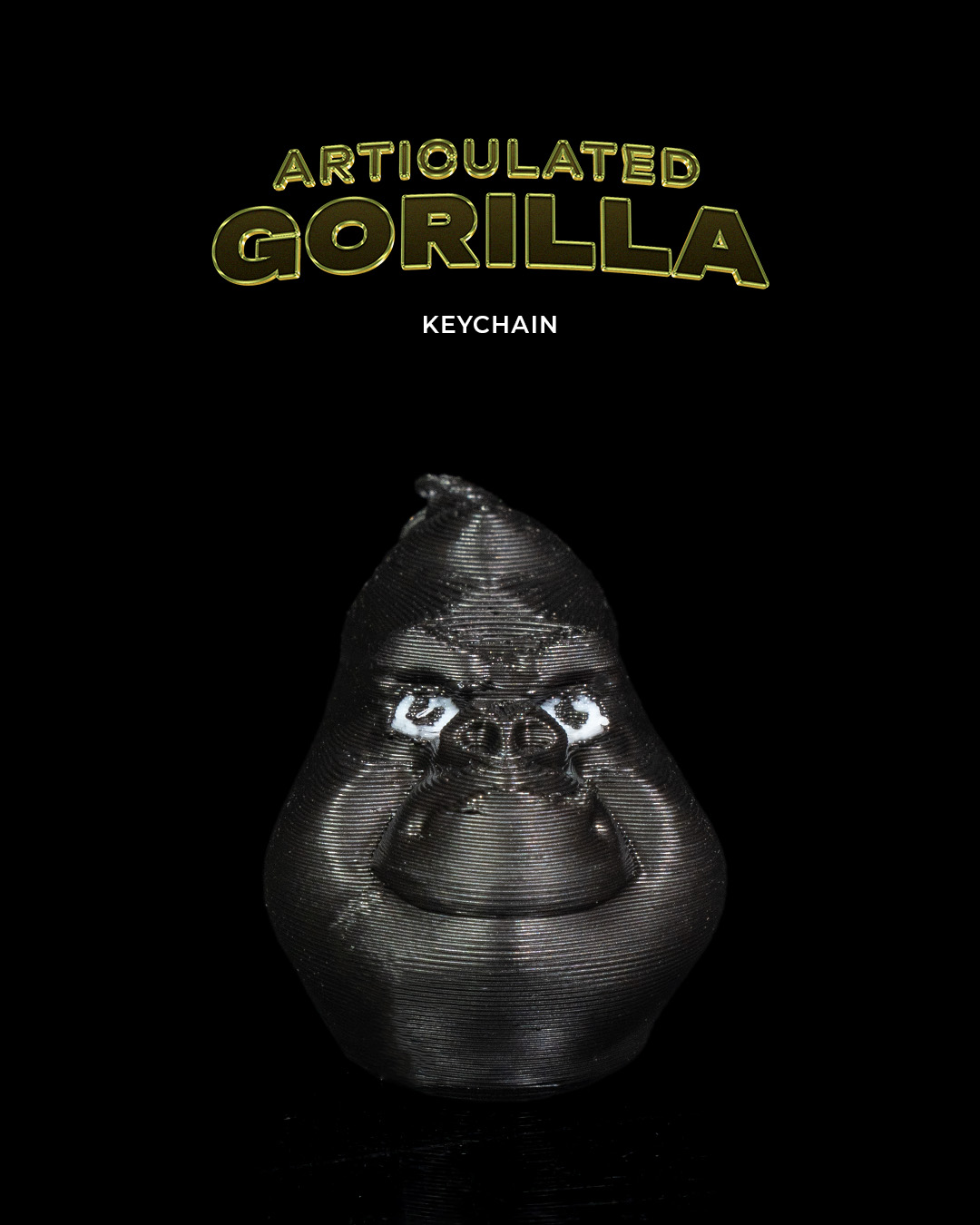 Articulated Gorilla Keychain